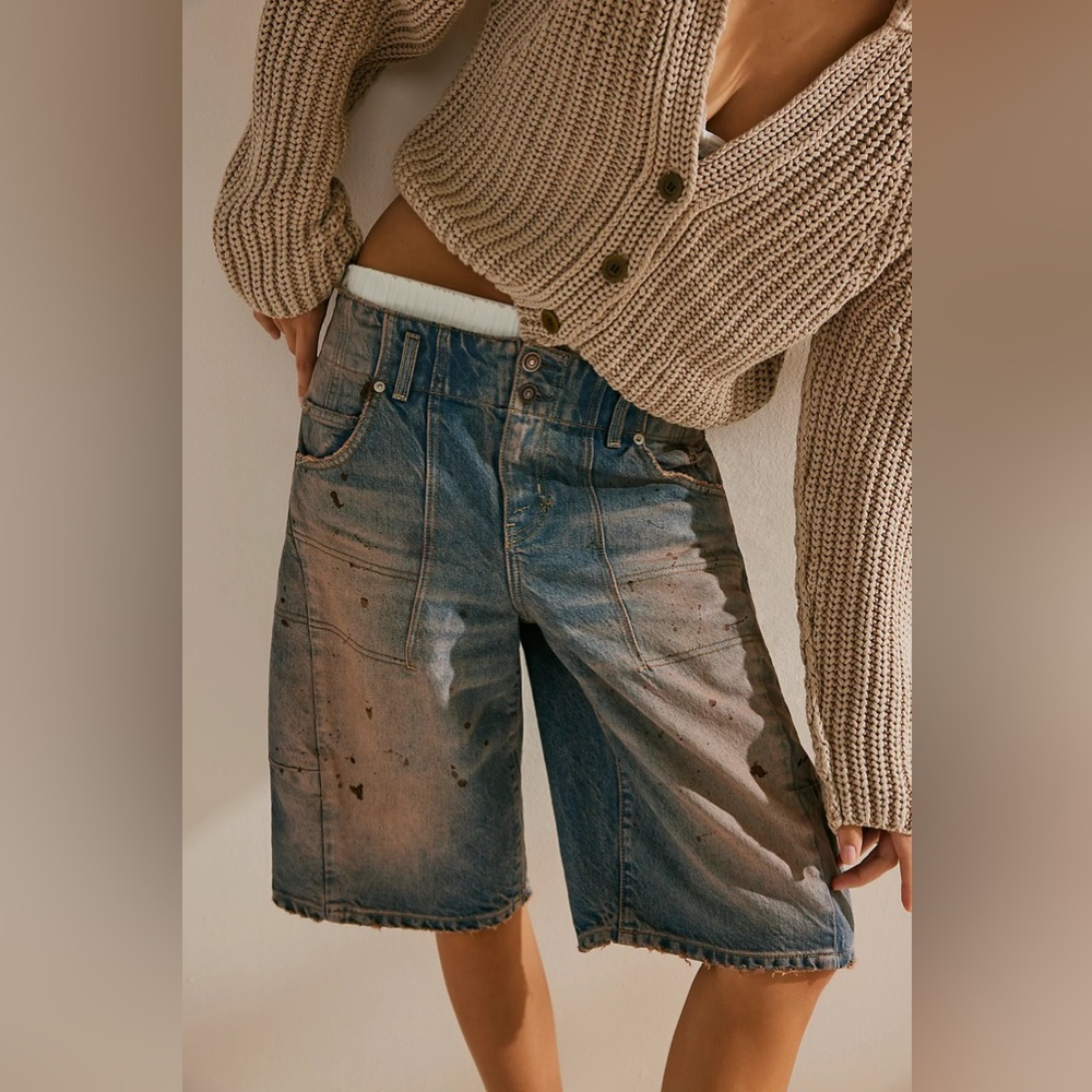 Free People Tricia Fix Extreme Measures Reworked Barrel Shorts